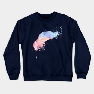 Pastel pink and blue Feather Crewneck Sweatshirt